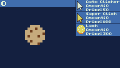 Play COOKIE CLICKER: THE FIRST VERSION / TIC-80