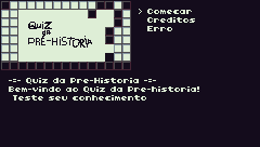 Play QUIZ DA PRE-HISTORIA / TIC-80